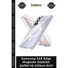 Carlburn Samsung S25 Edge Magsafe Özellikli Şeffaf Iq Silikon Kılıf Cep Aksesuar Arka Koruyucu
