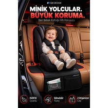Gm Design Deri Oto Çocuk Bebek Koltuğu Koruyucu - Isofix Uyumlu - Leke Tutmuz - Silinebilir