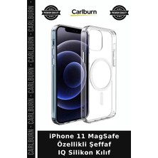 Carlburn iPhone 11 Magsafe Özellikli Şeffaf Iq Silikon Kılıf Cihaz Kabı Akıllı Telefon Cep Örtüsü