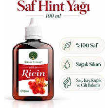 Herbal Therapy Hint Yağı (Castor Oil) %100 Saf Soğuk Sıkım 100 ml – Saç, Kaş, Kirpik, Cilt ve Masaj İçin Çok Amaçlı Bakım Yağı
