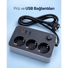 Sovrent Elektrik ve Şarj Bağlantılarını Bir Arada Sunan USB ve Type C Çıkışlı Akım Korumalı Priz