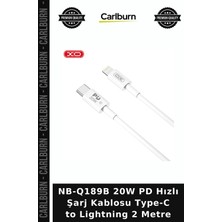 Carlburn NB-Q189B 20W Pd Hızlı Şarj Kablosu Type-C To Lightning 2 Metre Telefon Modern Bireysel