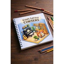 Z&R Craft Izometrik Cozy Little Corners Boyama Kitabı Yetişkin ve Çocuk Boyama Kitabı 40 Yaprak Kalın Sayfalar