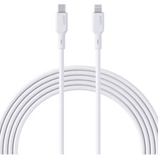 Aukey Cb-Ncl1-Wh Naylon Örgülü 3A 480 Mbps Type-C To Lightning Şarj Kablosu 1.8 M - Beyaz