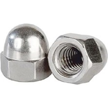 Norm M8 Dın 1587 6 Kalite Kör Somun Beyaz Galvanizli 100 Adet