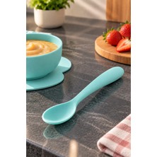 Decopat 2'li Silikon Mama Kaşığı Bebek Beslenme Kaşığı Yumuşak Uçlu Ergonomik Tasarım Ek Gıdaya Geçiş Kaşığı