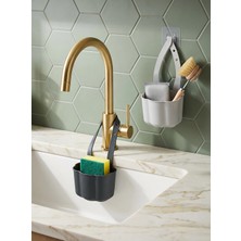 Mapple Home Elastik Mutfak & Banyo Askılı Organizer – Süngerlik & Tel Koyma Hazneli