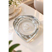 Bev Kitchen Kalp Şekilli Cam Dekoratif Küllük 10*10*2 cm - 4 Adet