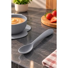 Decopat 2'li Silikon Mama Kaşığı Bebek Beslenme Kaşığı Yumuşak Uçlu Ergonomik Tasarım Ek Gıdaya Geçiş Kaşığı