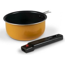 MELLİFERA Kampa 14CM x 7cm Sarı Çıkabilir Saplı Kamp Tenceresi