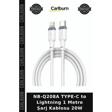 Carlburn NB-Q208A Type-C To Lightning 1 Metre Şarj Kablosu 20W Temin Bağlantı Seyahat