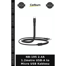 Carlburn NB-195 2.4A 1.2metre Usb-A To Micro USB Kablosu Tablet Araç Bireysel