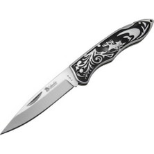 Columbia Company Columbia F-815 Geyik Işlemeli Metal Kabzalı Katlanır Kamp Çakısı (22 Cm)