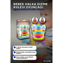 Eco Lounge Bebek Halka Dizme Kulesi Oyuncağı 9 Parça - Sallanan Tabanlı Eğitici Set BX-316086