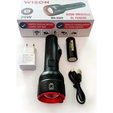 Birsence Uzun Menzilli 20W Metal El Feneri - Şarjlı Kullanım