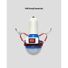 Birsence Pratik Timsah Kıskaçlı 12V LED Ampul Kamp Lambası