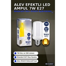 Burada Bulabilirsin Alev Efektli LED Ampul 7W E27 Duy 560 Lümen IP20 Koruma Dekoratif Lamba BX-316947
