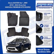 Dacia Duster 4x2 Paspas Araca Özel 2018-2022 Derin Havuzlu Premium Oto Paspas