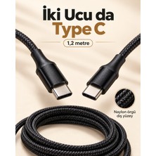 Sepetopia Uyumlu Telefon ve Dizüstü Bilgisayarlar Için Pd Type C Şarj Kablosu