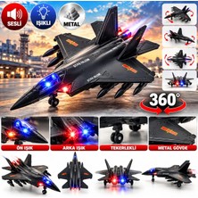 Oyuncak Metal Uçak J31 Gyrfalcon Fıghter Navy Air Force 5.nesil Savaş Uçağı Işıklı Sesli 22CM F-35