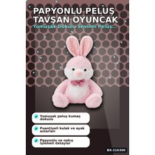 Eco Lounge Papyonlu Peluş Tavşan Oyuncak 60 cm - Çocuk ve Bebek Için Hediye Figür BX-316300