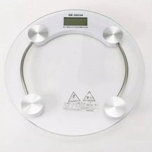 Sungur's Store 150 kg Kapasiteli Yuvarlak Şeffaf Dijital Banyo Cam Baskül Terazi Tartı