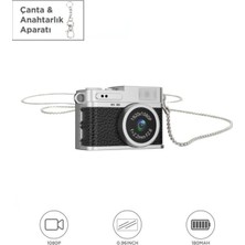 Tr Dijital Fotoğraf Makineleri Video Kamera Mini Anahtarlık 1080P CMR35 Siyah