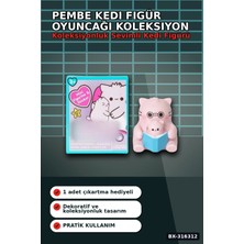 Eco Lounge Pembe Kedi Figür Oyuncağı - 7.6 cm Sürpriz Paket Çıkartmalı Koleksiyonluk BX-316312