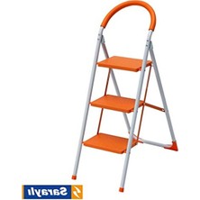 Vionna Pratik 3 Basamaklı Metal Merdiven, Kolay Kullanım Için