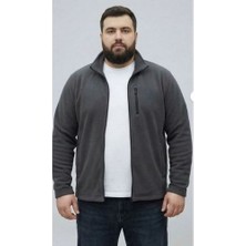 Meri Erkek Büyük Beden Siyah Tüylenme Yapmaz Anti Pilling  Polar Mont