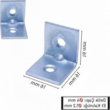 Vionna 25 Adet L Tipi Metal Köşebent, 16X16X16MM Boyut ile Dayanıklı Montaj Aparatı