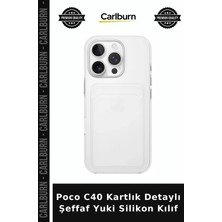 Carlburn Poco C40 Kartlık Detaylı Şeffaf Yuki Silikon Kılıf Cep Kılıfları Telefon Kılıfı Cihaz Kabı