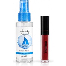 Silver Rose Akdeniz Rüyası Parfümlü Kolonya ve Extra Shine Lip Gloss 002 Bordeaux