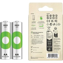 Str Store E221 USB Pil Şarj Cihazı 2 Adet 2600MAH Aa Kalem Pilli Set