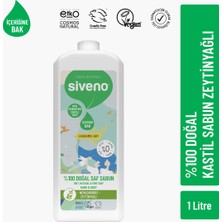 Siveno %100 Doğal Sıvı Kastil Sabun Zeytinyağlı Yoğun Nemlendirici Bitkisel Vegan 1000 ml
