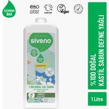 Siveno %100 Doğal Sıvı Kastil Sabun Defne Yağlı Yoğun Nemlendirici Arındırıcı Bitkisel Vegan 1000 ml