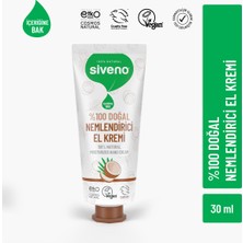 Siveno %100 Doğal El Ve Vücut Kremi Hindistan Cevizi Avokado Yoğun Nemlendirici Onarıcı Vegan 30 ml