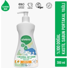 Siveno 300 ml Doğal Sıvı Kastil Sabun Portakal Yağlı Tazeleyici ve Nemlendirici Etkili