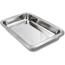 Labbakkal Numune Taşıma Tepsisi 29x19 cm Paslanmaz Çelik – Laboratuvar Servis Tepsisi