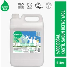 Siveno %100 Doğal Sıvı Kastil Sabun Defne Yağlı Arındırıcı Bitkisel 5000 ml Yoğun Nemlendirici
