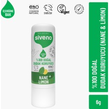 Siveno  Doğal Dudak Koruyucu Nane & Limon Bitkisel Lipbalm Krem Nemlendirici Parlatıcı Onarıcı 6 G