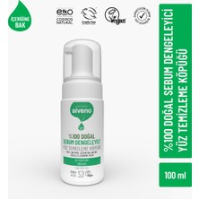 Siveno %100 Doğal Yüz Temizleme Köpüğü Yağlı Ciltler İçin Makyaj Siyah Nokta Sivilce Vegan 100 ml