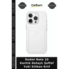 Carlburn Redmi Note 10 Kartlık Detaylı Şeffaf Yuki Silikon Kılıf Telefon Gereci Cihaz Kılıfı Mobil Koruma