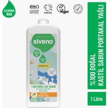 Siveno %100 Doğal Sıvı Kastil Sabun Portakal Yağlı Tazeleyici Nemlendirici Bitkisel Vegan 1000 ml