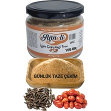 Annemeli Iğde ve Çekirdeği Tozu ( Iğde Unu ) 100 gr Cam Kavanoz % 100 Doğal Günlük Taze Öğütülür