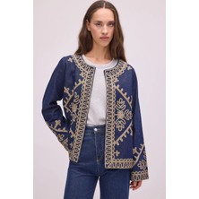Touche Prive Brodeli Denim Ceket