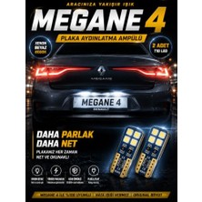 Mythriva Megane 4 Uyumlu LED Plaka Lambası T10 Canbus Hatasız Güçlü Xenon Beyaz 2'li Set