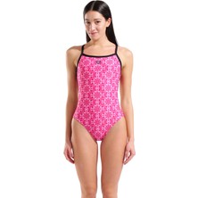 Arena Floral Swimsuit Challenge Back Kadın Yüzücü Mayo