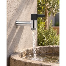 Colortap Eco Single Su Tasarruflu Bahçe Musluğu - Metal Siyah