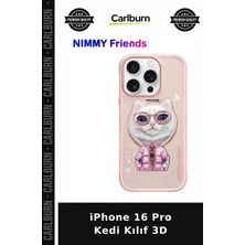 Carlburn iPhone 16 Pro Kedi Kılıf 3D Cep Koruyucu Cihaz Kabı